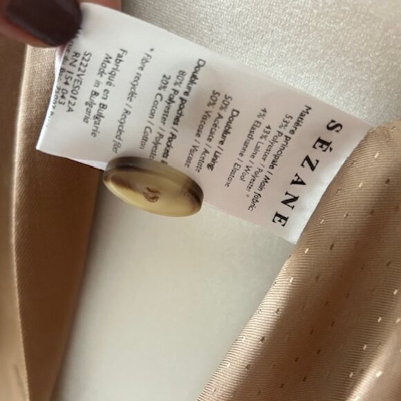 Sezane Christie Jacket in Camel Size 34 - Picture 3 of 12